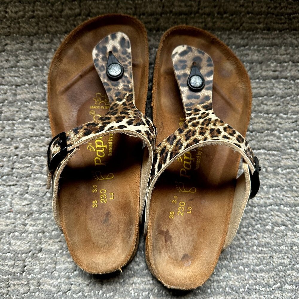 Leopard print Papillio Women's Birkenstocks size 36, barely worn